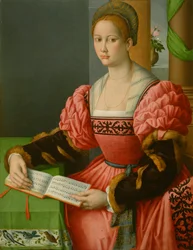 Portret van een Vrouw met een Muziekboek, c.1540-45